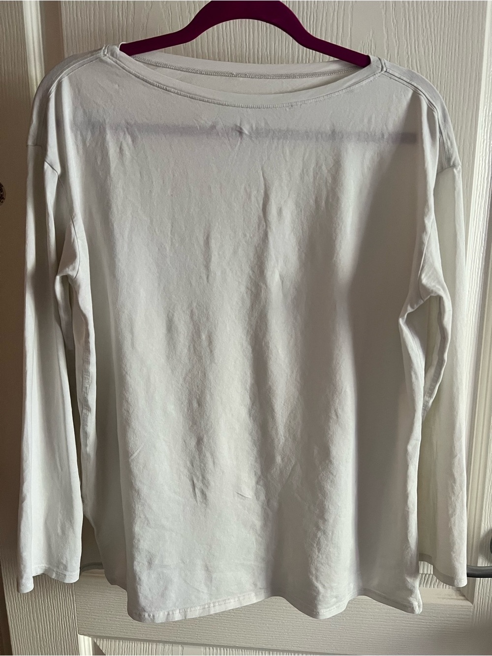 Lululemon relaxed fit boat neck long sleeve T-shirt in bone